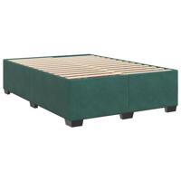 Boxspring met matras fluweel donkergroen 200x200 cm - thumbnail