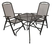 Bistroset inklapbaar 70 x 70 cm en metalen frame - thumbnail
