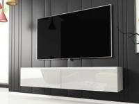 TV-meubel DUBAI 2 klapdeuren 140 cm wit/hoogglans wit - thumbnail