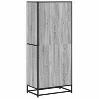 Boekenkast 60x35x139 cm bewerkt hout grijs sonoma eikenkleurig - thumbnail
