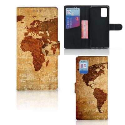 Samsung Galaxy A02s | M02s | Flip Cover | Wereldkaart