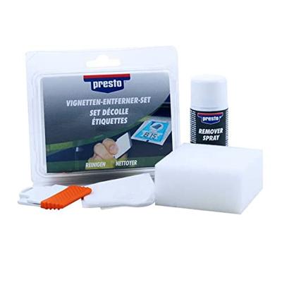 Presto lijmverwijderaars set "vignetverwijderaar" vignette-removal set 50 m