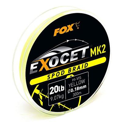 Fox Exocet Mk2 Spod Braid Yellow 0.18mm 20Lb 300m