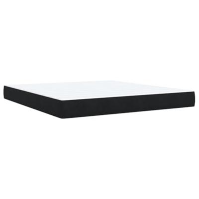 Boxspring met matras fluweel zwart 180x200 cm
