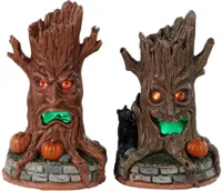 Lemax haunted tree trunks, set of 2 verlichte accessoire Spooky Town 2023 - thumbnail