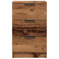 Nachtkastjes 2 st 40x36x65 cm bewerkt hout oud houtkleurig - thumbnail