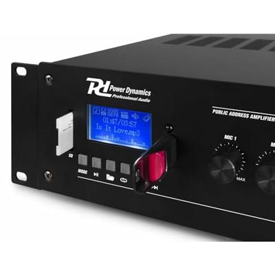 Power Dynamics PRM120 100V & 4/8 Ohm 19-inch versterker - 120 Watt