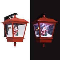 VidaXL Kerstwandlamp met led-lampjes en kerstman 40x27x45 cm rood - thumbnail