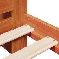 Bed met boekenkast zonder matras grenenhout wasbruin 150x200 cm - thumbnail