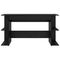 Bureau met plank Anders met opslag Zwart eiken Bewerkt hout - thumbnail