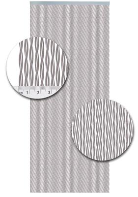 Vliegengordijn Kunststof Monza Zwart-Zilver - 100cm x 240cm