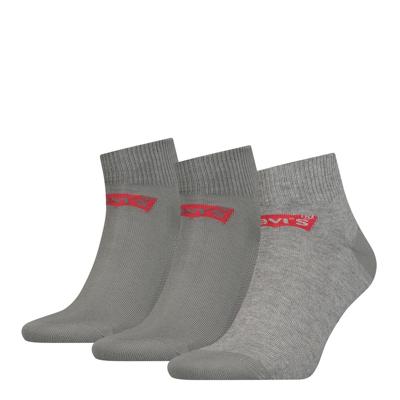 Levi's Mid Cut Batwing Logo Middle Grey Melange 3-Pack-43/46