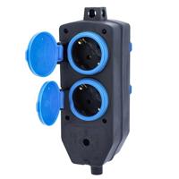 AS Schwabe 60600 Stopcontactsplitter Zwart, Blauw - thumbnail