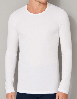 Heren ondershirt lange mouw - 95/5 - Katoenen shirt lange mouw - Ronde hals - XL - Wit - XL - XL - XL - XL - XL - XL - XL - XL - XL - XL
