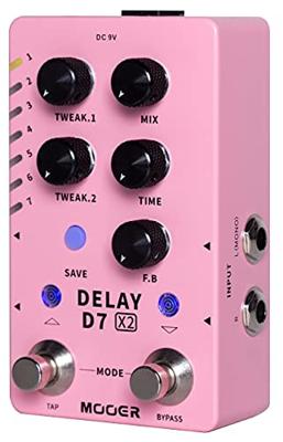 Mooer D7 X2 Delay stereo effectpedaal met 14 delay types