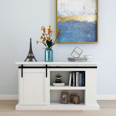 VidaXL Ophangset voor minischuifdeur 122 cm koolstofstaal