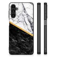 Samsung Galaxy A14 5G Marmeren Print Telefoonhoesje Marmer Wit Zwart - Origineel Cadeau Man - thumbnail
