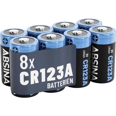 Absina CR123A Speciale batterij Lithium 1300 3 V 8 stuk(s)
