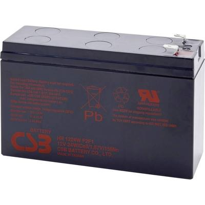 CSB Battery HR 1224W high-rate Loodaccu 12 V 5.8 Ah Loodvlies (AGM) (b x h x d) 151 x 98 x 51 mm Kabelschoen 6.35 mm Onderhoudsvrij, Geringe zelfontlading CSB Battery HR 1224W high-rate Loodaccu 12 V 5.8 Ah Loodvlies (AGM) (b x h x d) 151 x 98 x 51 mm Kabelschoen 6.35 mm Onderhoudsvrij, Geringe zelfontlading