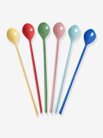 Melamine latte lepels set van 6 RICE meerkleurig - thumbnail