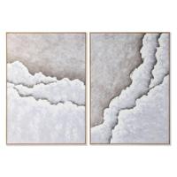 Schilderij Home ESPRIT Wit Beige Modern Strand 103 x 4,3 x 143 cm (2 Stuks) - thumbnail