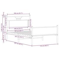Bedframe zonder matras 107x203 cm spaanplaat bruin eikenkleurig - thumbnail