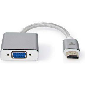 Nedis CCTB34900AL02 Vga-adapter Hdmi™ Connector Vga Female 15p Verguld Recht Aluminium Zilver Cover Window Box