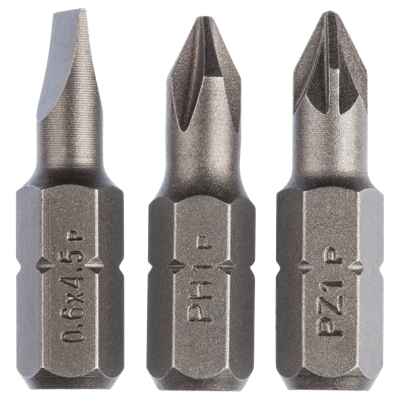 Bosch Accessories 2609255973 Bitset 3-delig Plat, Kruiskop Phillips, Kruiskop Pozidriv