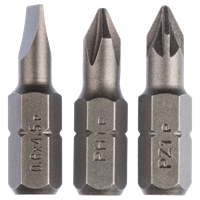 Bosch Accessories 2609255973 Bitset 3-delig Plat, Kruiskop Phillips, Kruiskop Pozidriv - thumbnail