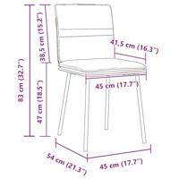 Eetkamerstoelen 4 st fluweel wijnrood - thumbnail
