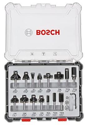 Freesset - BOSCH - 2607017472 - 15 stuks - 8 mm schacht - Compatibel met freesmachines