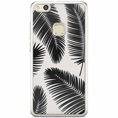 Huawei P10 Lite siliconen hoesje - Palm leaves silhouette Huawei P10 Lite siliconen hoesje - Palm leaves silhouette