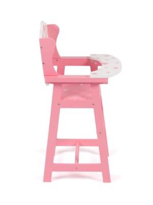 Houten Poppenstoel - Pink Stars