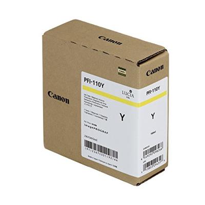 Canon PFI-110Y 160ml Geel inktcartridge