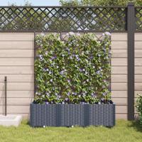Tuin Bloempot 3 pcs Grijs 120 x 40 x 143 cm Staal - thumbnail