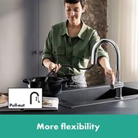 Hansgrohe Aqittura M91 Filter systeem 210, uittrekbare uitloop, 1jet, sBox, chroom - thumbnail