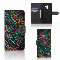 Samsung Galaxy A8 Plus (2018) Telefoon Hoesje Aztec - thumbnail