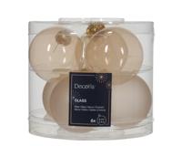 Kerstbal glas d6 cm parel 6st kerst Decoris - Decoris - thumbnail