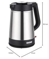 Unold BLITZKOCHER Thermo Waterkoker Aantal/Volume: 1.5 l RVS, Zwart - thumbnail