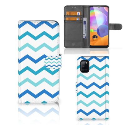 Samsung Galaxy A31 | Telefoon Hoesje | Zigzag Blauw