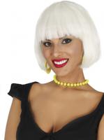 Glow in Dark Bobline pruik - thumbnail