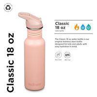Klean Kanteen Drinkfles - classic narrow - sportdop met flip - peach parfait - 532 ml - thumbnail
