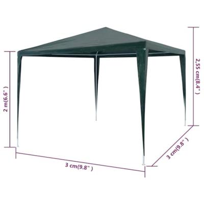 VidaXL Partytent 3x3 m pe groen - thumbnail