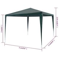 Partytent 3x3 m PE groen - thumbnail