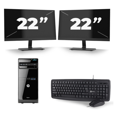 HP Pro 3500 Micro Tower - Intel Core i7-3e Generatie - 16GB RAM - 256GB SSD - Windows 10 + 2x 22 inch Monitor HP Pro 3500 Micro Tower - Intel Core i7-3e Generatie - 16GB RAM - 256GB SSD - Windows 10 + 2x 22 inch Monitor