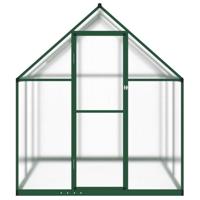 VidaXL Tuinkas met basisframe 169x169x195 cm aluminium groen - thumbnail