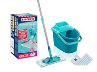 Leifheit 55515 Powerclean Vloerwisser M 33 cm Compleet Systeem met Steel 140 cm Micro Duo met Gratis Extra Micro Duo Doek - thumbnail