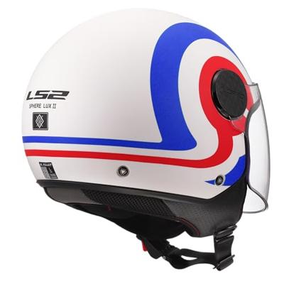LS2 "of558 sphere lux ii urby" jethelm helmet of558 sph. lux ii urby wh/blue/red xl