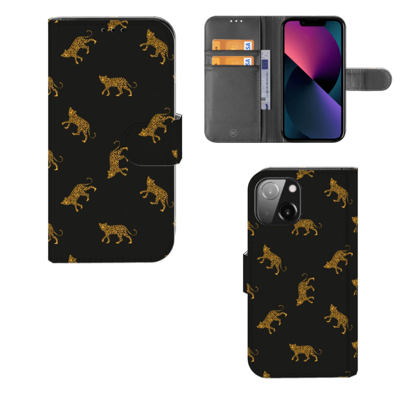 Telefoonhoesje | Met pasjeshouder | voor iPhone 13 Mini Leopards
