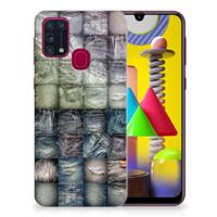 Silicone Back Cover Samsung Galaxy M31 Spijkerbroeken - thumbnail
